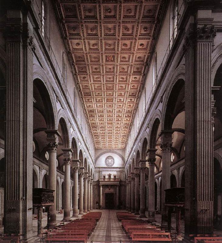 BRUNELLESCHI, Filippo The nave of the church Spain oil painting art